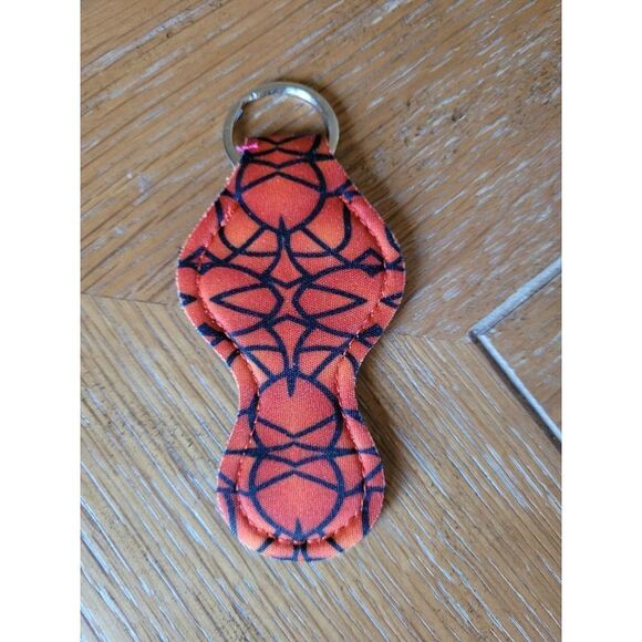 NEW Basketball Neoprene Chapstick Holder Key Chain and chapstick - Picture 2 of 3